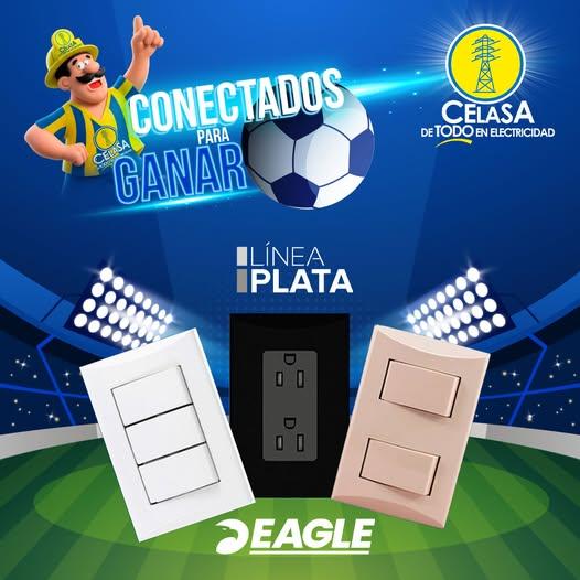 Emplacados Línea Plata CELASA — tomacorrientes, enchufes y apagadores de diseño moderno