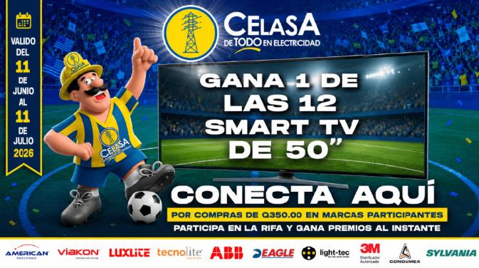 Smart TV 50 pulgadas — Premio principal de la rifa CELASA Conectados para Ganar